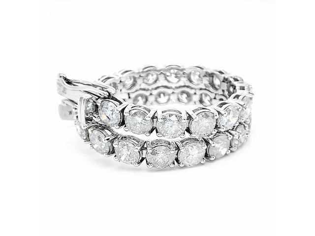 14 krt wit gouden tennis armband met natuurlijke diamant 9,00 crt - afbeelding 5 van  5