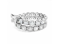 14 krt wit gouden tennis armband met natuurlijke diamant 9,00 crt - afbeelding 5 van  5