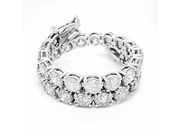 14 krt wit gouden tennis armband met natuurlijke diamant 9,00 crt - afbeelding 4 van  6