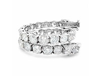 14 krt wit gouden tennis armband met natuurlijke diamant 9,00 crt - afbeelding 3 van  4