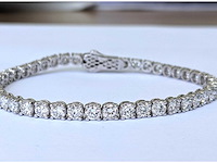 14 krt. witgouden armband met 48 diamanten met totaal 8,16 crt. diamant - afbeelding 1 van  7