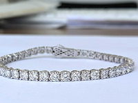 14 krt. witgouden armband met 48 diamanten met totaal 8,16 crt. diamant - afbeelding 4 van  7