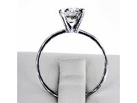 14 krt. witgouden ring met 1,21 crt. natuurlijke diamant - afbeelding 3 van  6