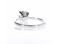 14 krt. witgouden ring met 1,21 crt. natuurlijke diamant - afbeelding 1 van  1