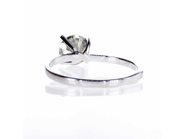 14 krt. witgouden ring met 1,21 crt. natuurlijke diamant - afbeelding 6 van  6