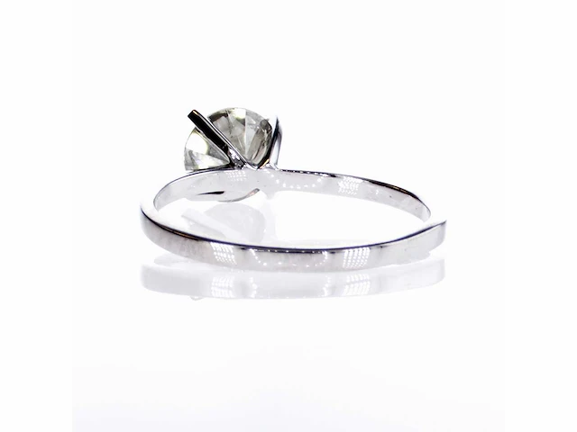 14 krt. witgouden ring met 1,21 crt. natuurlijke diamant - afbeelding 6 van  6