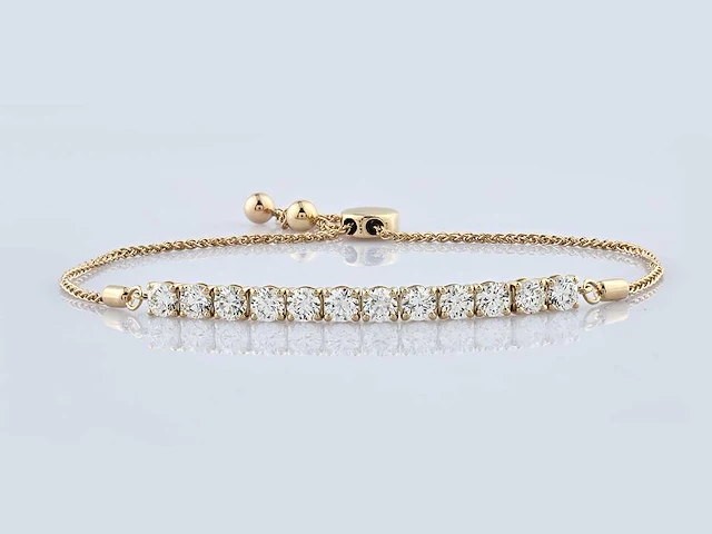 14 kt geelgouden armband met 2,12 cts natuurlijke diamant - afbeelding 1 van  7