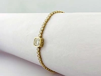 14 kt geelgouden armband met 2,93 cts laboratoriumgekweekte diamant - afbeelding 2 van  9
