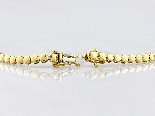 14 kt geelgouden armband met 2,93 cts laboratoriumgekweekte diamant - afbeelding 7 van  9