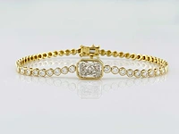 14 kt geelgouden armband met 2,93 cts laboratoriumgekweekte diamant