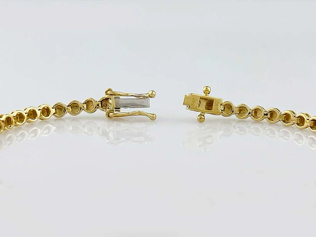 14 kt geelgouden armband met 2,93 cts laboratoriumgekweekte diamant - afbeelding 7 van  8