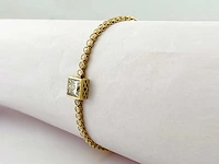 14 kt geelgouden armband met 3,0 cts laboratoriumgekweekte diamant - afbeelding 2 van  9