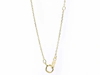 14 kt geelgouden ketting met hanger en laboratoriumgekweekte diamant - afbeelding 9 van  9