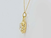 14 kt geelgouden ketting met hanger van 2,07 cts laboratoriumgekweekte diamant - afbeelding 5 van  9