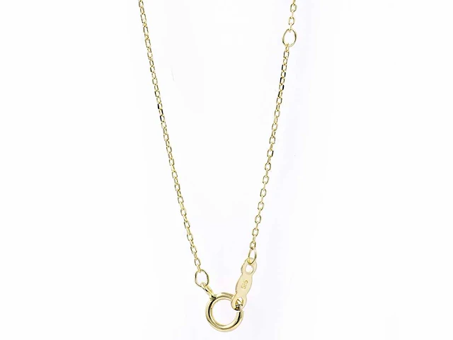 14 kt geelgouden ketting met hanger van 2,07 cts laboratoriumgekweekte diamant - afbeelding 9 van  9