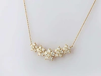 14 kt geelgouden ketting met hanger van 2,78 cts laboratoriumgekweekte diamant