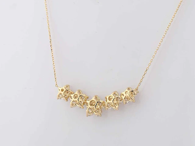 14 kt geelgouden ketting met hanger van 2,78 cts laboratoriumgekweekte diamant - afbeelding 5 van  7