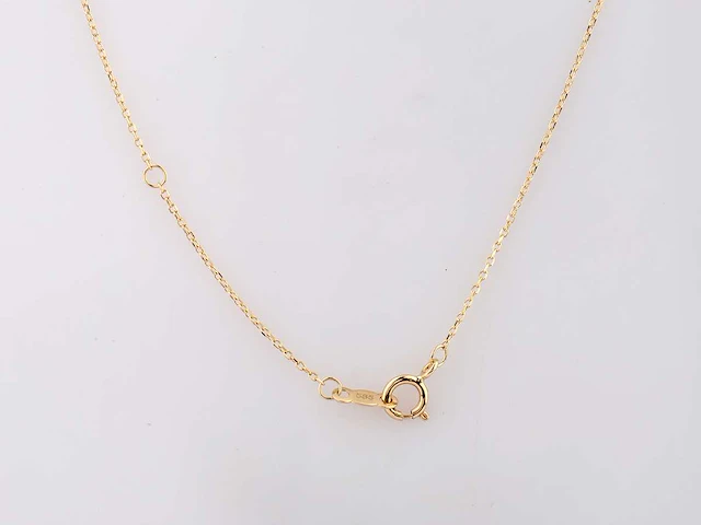 14 kt geelgouden ketting met hanger van 2,78 cts laboratoriumgekweekte diamant - afbeelding 6 van  7