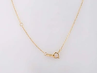 14 kt geelgouden ketting met hanger van 2,78 cts laboratoriumgekweekte diamant - afbeelding 6 van  7