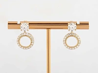 14 kt geelgouden oorbel met 2,77 cts laboratoriumgekweekte diamant