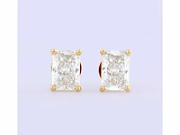 14 kt geelgouden oorbel met 4,15 cts laboratoriumgekweekte diamant - afbeelding 2 van  5