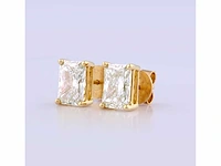 14 kt geelgouden oorbel met 4,15 cts laboratoriumgekweekte diamant - afbeelding 5 van  5