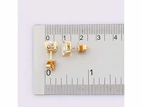 14 kt geelgouden oorbel met 4,15 cts laboratoriumgekweekte diamant - afbeelding 4 van  5