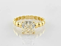 14 kt geelgouden ring met 2,05 cts laboratoriumgekweekte diamant