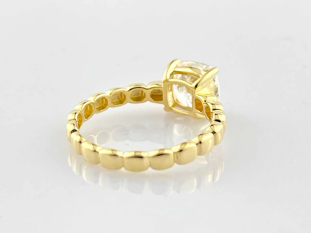 14 kt geelgouden ring met 2,05 cts laboratoriumgekweekte diamant - afbeelding 8 van  9