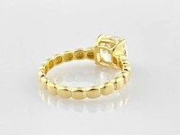 14 kt geelgouden ring met 2,05 cts laboratoriumgekweekte diamant - afbeelding 8 van  9