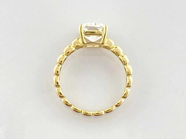 14 kt geelgouden ring met 2,05 cts laboratoriumgekweekte diamant - afbeelding 5 van  9