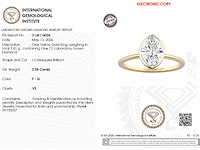 14 kt geelgouden ring met 2,08 cts laboratoriumgekweekte diamant - afbeelding 3 van  8