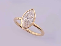 14 kt geelgouden ring met 2,08 cts laboratoriumgekweekte diamant - afbeelding 8 van  8