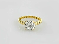 14 kt geelgouden ring met 2,09 cts laboratoriumgekweekte diamant - afbeelding 9 van  10