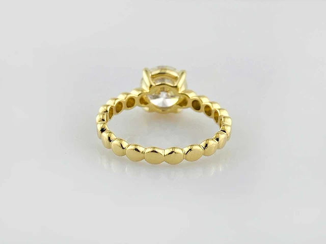 14 kt geelgouden ring met 2,09 cts laboratoriumgekweekte diamant - afbeelding 10 van  10