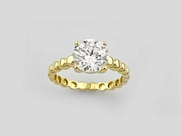 14 kt geelgouden ring met 2,09 cts laboratoriumgekweekte diamant - afbeelding 6 van  10