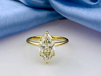 14 kt geelgouden ring met 2,10 cts laboratoriumgekweekte diamant - afbeelding 2 van  11