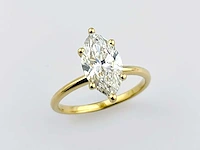 14 kt geelgouden ring met 2,10 cts laboratoriumgekweekte diamant - afbeelding 4 van  11