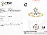 14 kt geelgouden ring met 2,10 cts laboratoriumgekweekte diamant - afbeelding 5 van  11