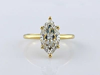 14 kt geelgouden ring met 2,10 cts laboratoriumgekweekte diamant - afbeelding 6 van  11