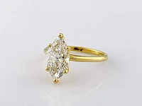 14 kt geelgouden ring met 2,10 cts laboratoriumgekweekte diamant - afbeelding 7 van  11