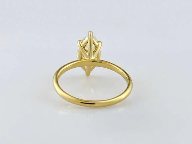 14 kt geelgouden ring met 2,10 cts laboratoriumgekweekte diamant - afbeelding 9 van  11