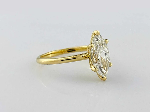 14 kt geelgouden ring met 2,10 cts laboratoriumgekweekte diamant - afbeelding 10 van  11