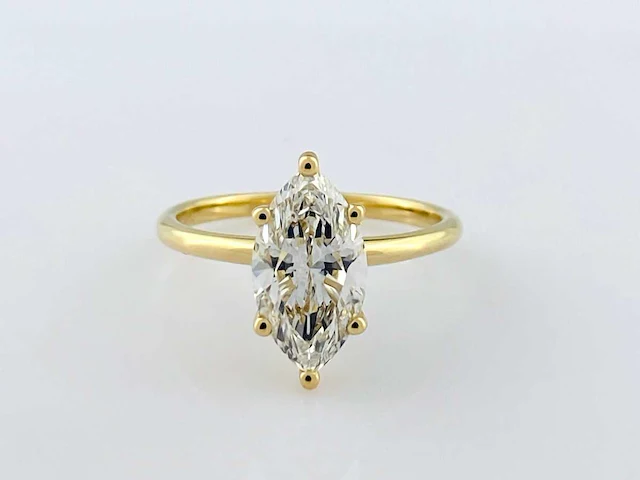 14 kt geelgouden ring met 2,10 cts laboratoriumgekweekte diamant - afbeelding 11 van  11