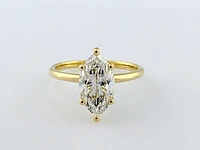 14 kt geelgouden ring met 2,10 cts laboratoriumgekweekte diamant - afbeelding 11 van  11