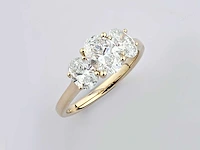 14 kt geelgouden ring met 2,11 cts laboratoriumgekweekte diamant - afbeelding 2 van  9