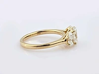14 kt geelgouden ring met 2,11 cts laboratoriumgekweekte diamant - afbeelding 6 van  9