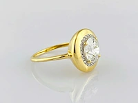 14 kt geelgouden ring met 2,11 cts laboratoriumgekweekte diamant - afbeelding 6 van  8