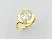 14 kt geelgouden ring met 2,11 cts laboratoriumgekweekte diamant - afbeelding 8 van  8