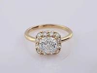 14 kt geelgouden ring met 2,70 cts laboratoriumgekweekte diamant
